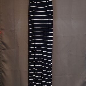 Navy and White Striped Maxi Dress